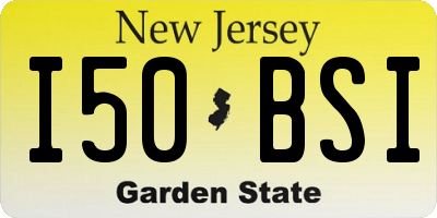 NJ license plate I50BSI