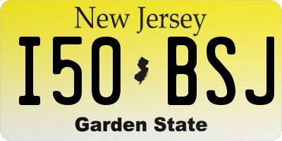 NJ license plate I50BSJ
