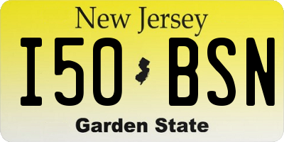NJ license plate I50BSN