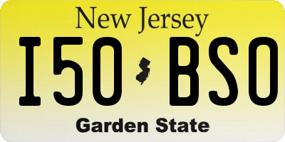 NJ license plate I50BSO