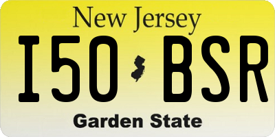 NJ license plate I50BSR