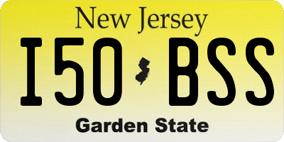 NJ license plate I50BSS