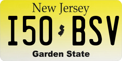 NJ license plate I50BSV