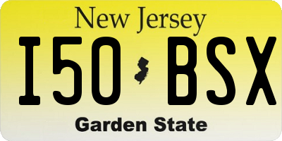 NJ license plate I50BSX