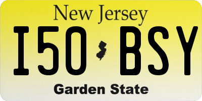NJ license plate I50BSY