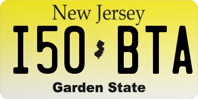 NJ license plate I50BTA