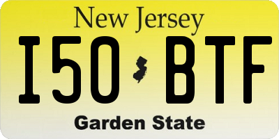 NJ license plate I50BTF