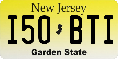 NJ license plate I50BTI