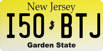NJ license plate I50BTJ