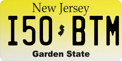 NJ license plate I50BTM
