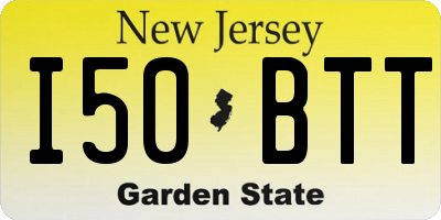 NJ license plate I50BTT