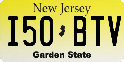 NJ license plate I50BTV