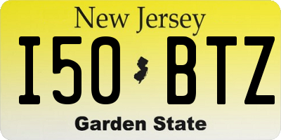 NJ license plate I50BTZ