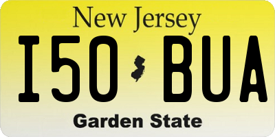 NJ license plate I50BUA