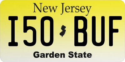 NJ license plate I50BUF