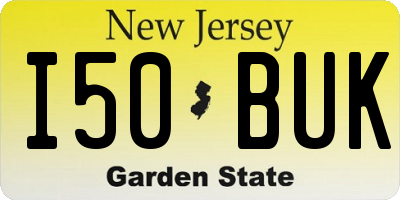NJ license plate I50BUK