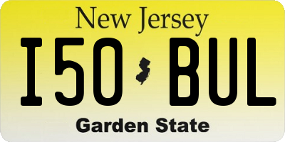 NJ license plate I50BUL