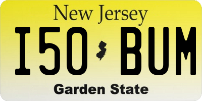 NJ license plate I50BUM