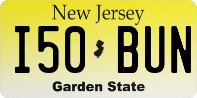 NJ license plate I50BUN