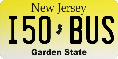 NJ license plate I50BUS