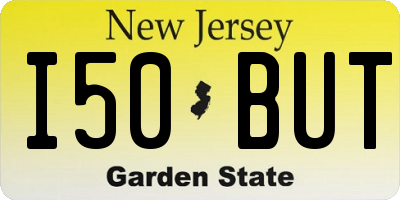 NJ license plate I50BUT