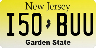 NJ license plate I50BUU