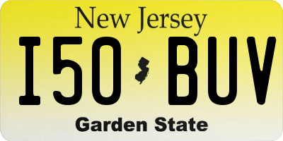 NJ license plate I50BUV