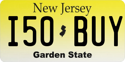 NJ license plate I50BUY