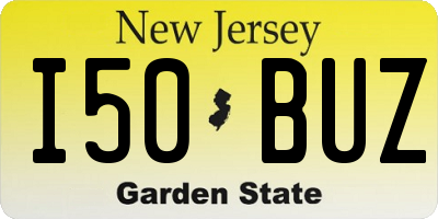 NJ license plate I50BUZ