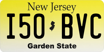 NJ license plate I50BVC