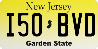 NJ license plate I50BVD