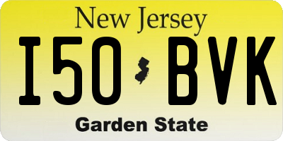 NJ license plate I50BVK