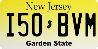 NJ license plate I50BVM