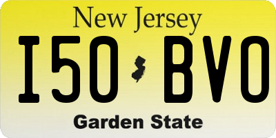 NJ license plate I50BVO
