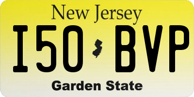 NJ license plate I50BVP