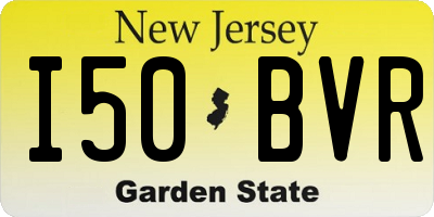 NJ license plate I50BVR
