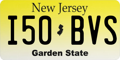 NJ license plate I50BVS