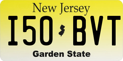 NJ license plate I50BVT