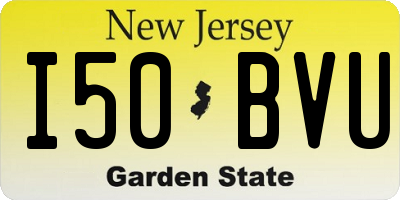 NJ license plate I50BVU