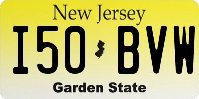NJ license plate I50BVW