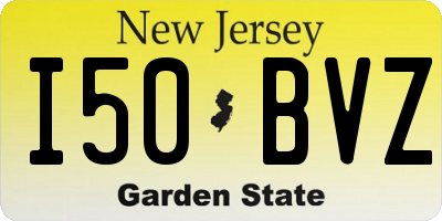 NJ license plate I50BVZ