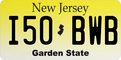 NJ license plate I50BWB