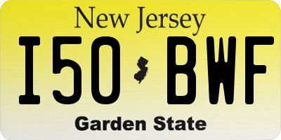 NJ license plate I50BWF