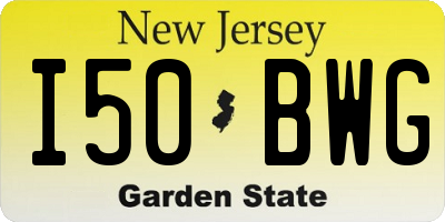 NJ license plate I50BWG