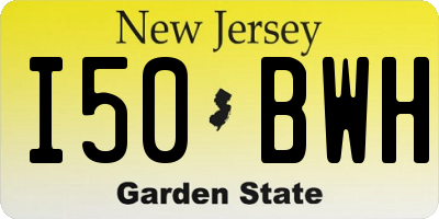 NJ license plate I50BWH