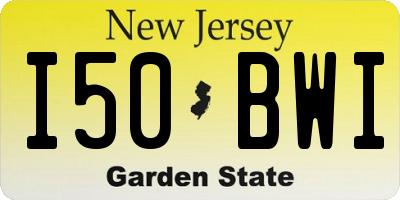 NJ license plate I50BWI