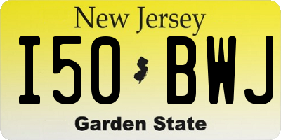 NJ license plate I50BWJ