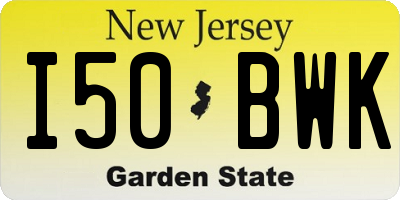 NJ license plate I50BWK