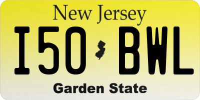 NJ license plate I50BWL