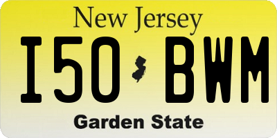 NJ license plate I50BWM